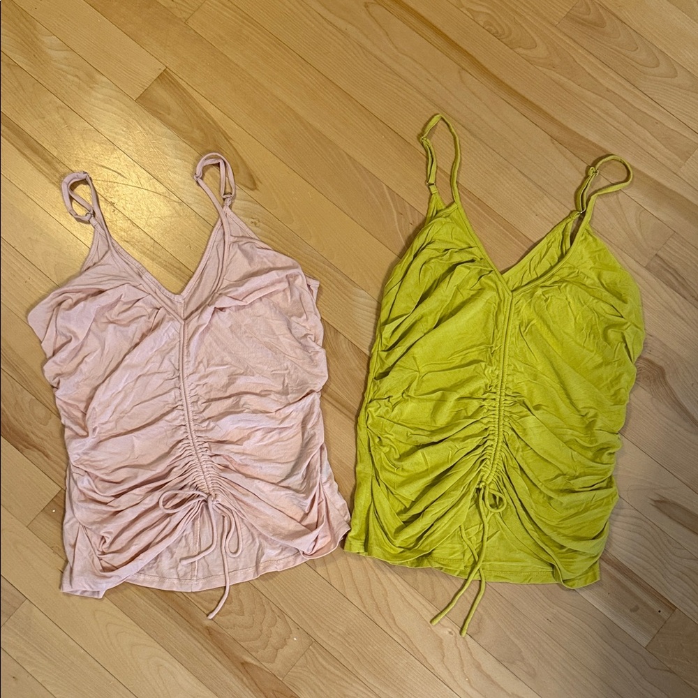 Ruched V-Neck Camisole Tops